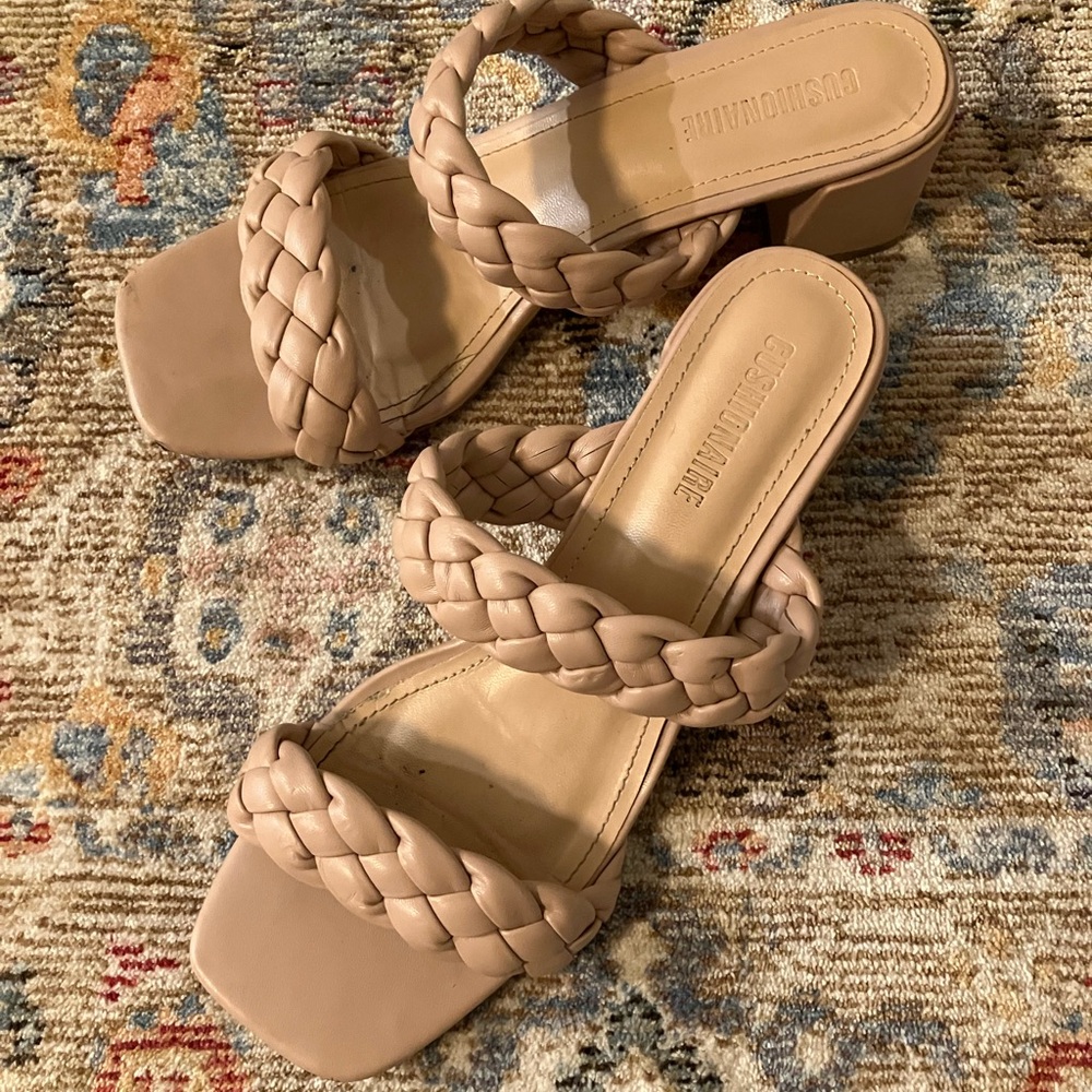 Stylish Tan Braided Heels